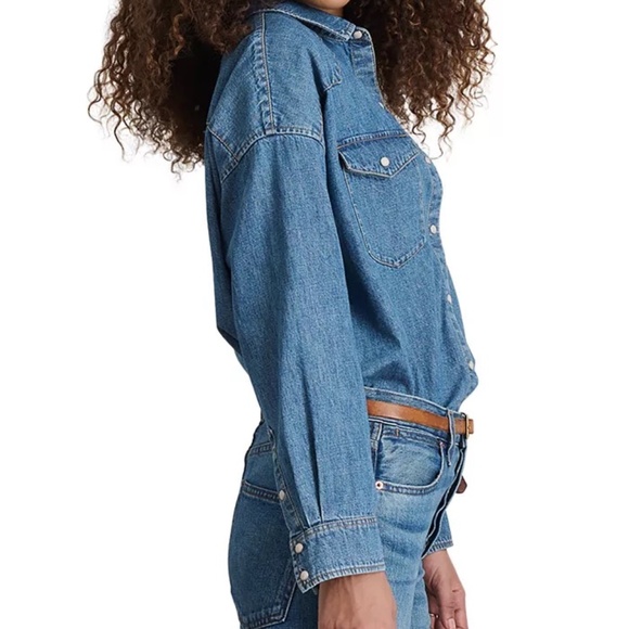 Alex Mill Denim Button-Up Shirt Bloomingdales Small - Picture 4 of 13